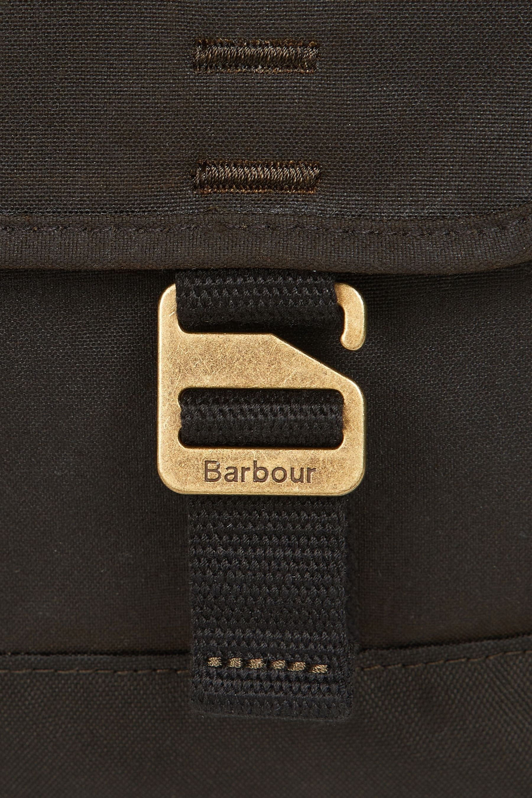 Buy Barbour Olive Green Olive Green Cotton Wax Messenger Bag from