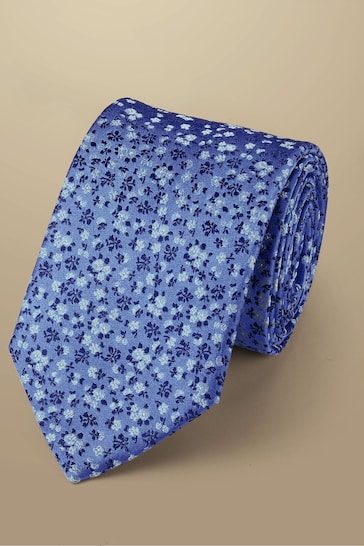 Charles Tyrwhitt Blue Floral Tie