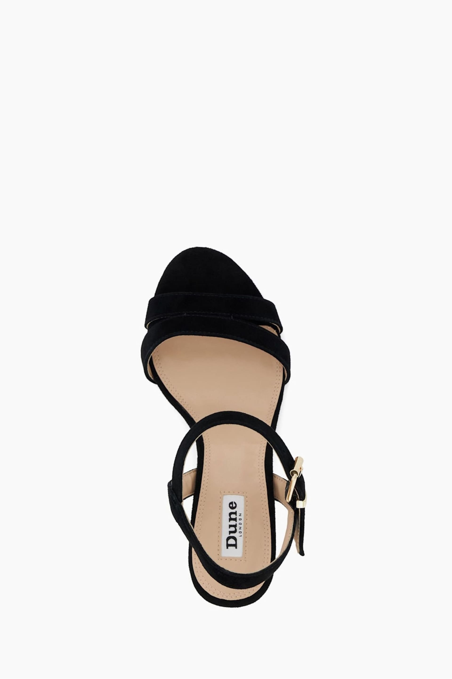 Dune London Dark Black Merisa 2 Part Block Heel Sandals - Image 5 of 6