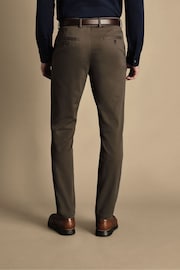 Charles Tyrwhitt Brown French Classic Fit Ultimate non-iron Chino Trousers - Image 2 of 5