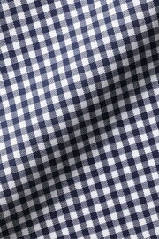 Charles Tyrwhitt Blue Slim Fit Mini Gingham Non-Iron Stretch Poplin Shirt - Image 6 of 6