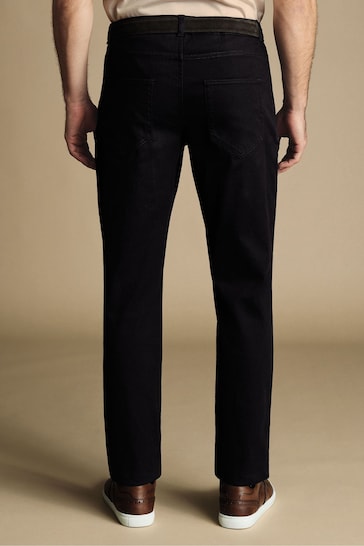 Charles Tyrwhitt black Twill Classic Fit 5 Pocket Jeans