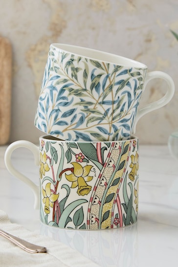 Spode Set of 2 Morris & Co. Daffodil Mugs