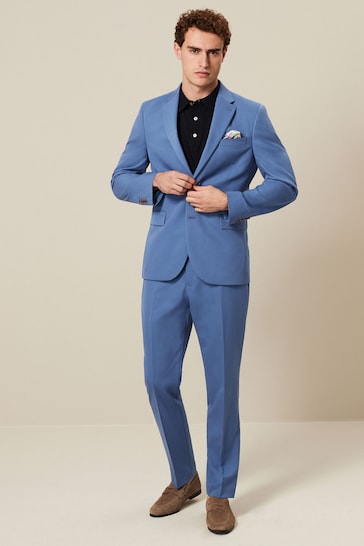 Cobalt Blue Slim Motionflex Stretch Suit Trousers