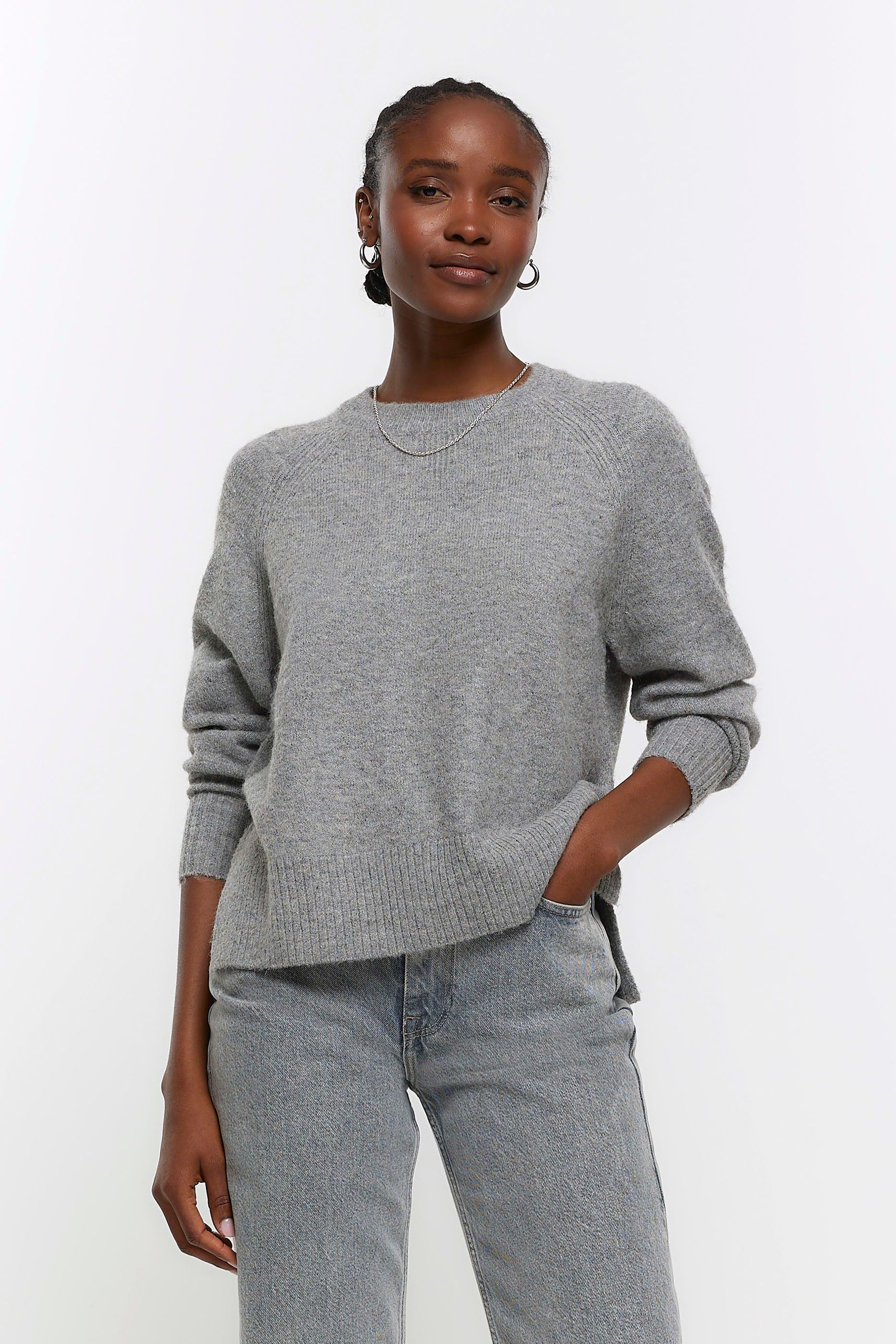 Buy River Island Grey Oversize Jumper from the Next UK online shop