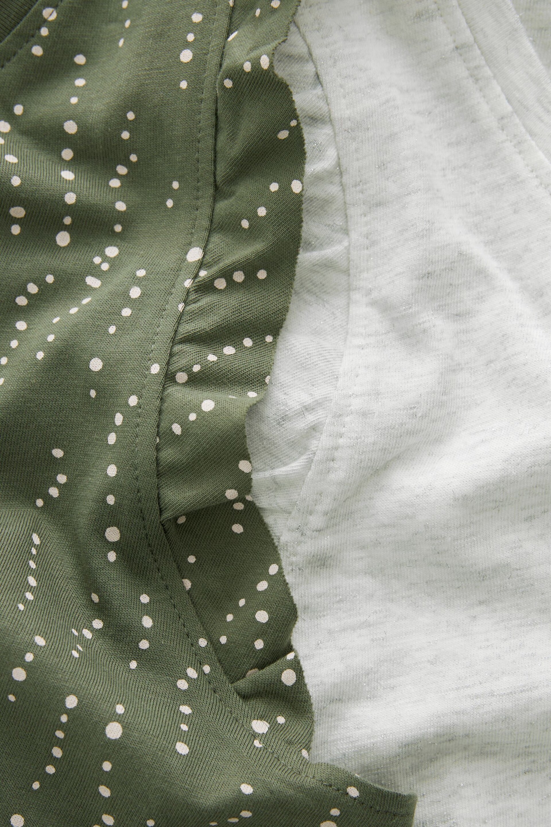Green/Grey 2 Pack Cotton Vest Short Set Pyjamas - Image 5 of 5