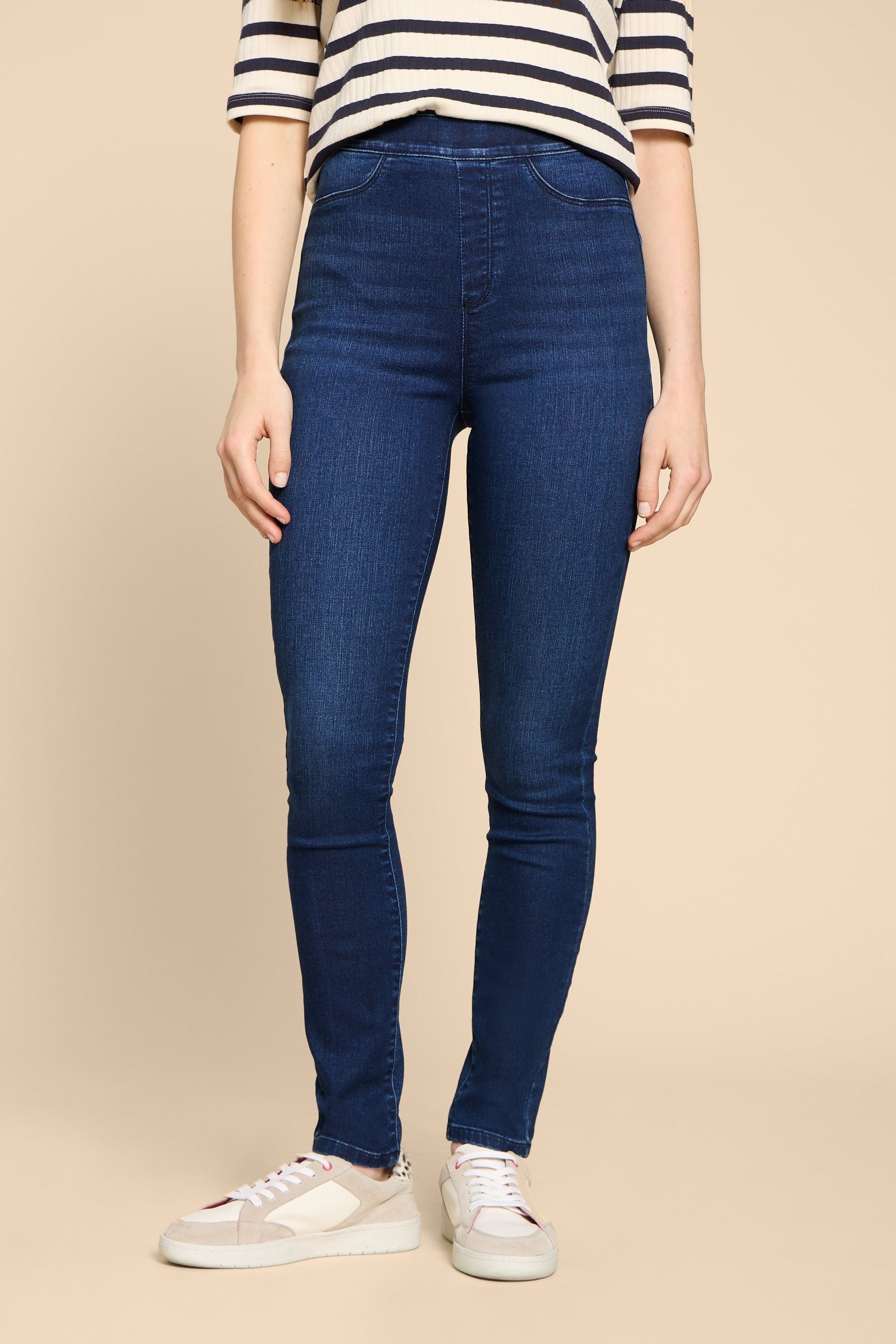 Buy White Stuff Navy Blue Janey Jeggings from Next Luxembourg