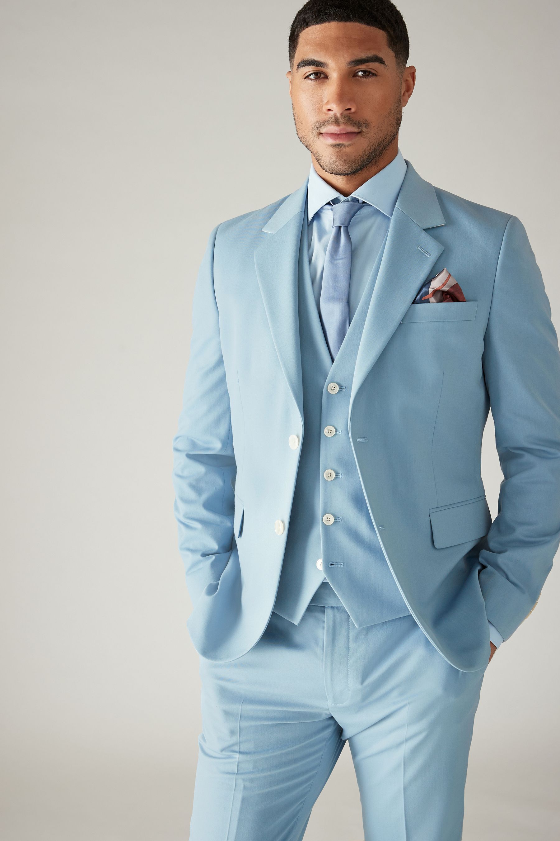 Buy Light Blue Skinny Fit Motionflex Stretch Suit Jacket from the Next UK online shop