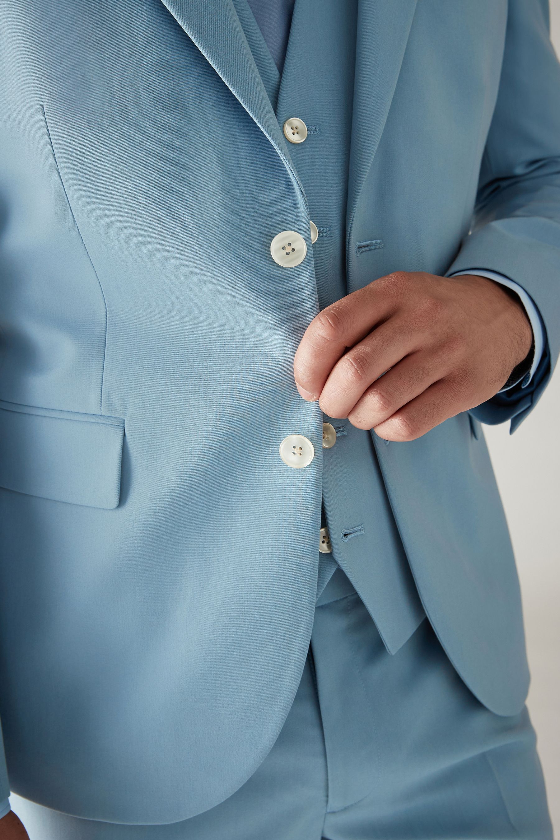 Light blue skinny suit online