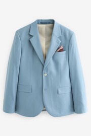 Light Blue Skinny Fit Motionflex Stretch Suit: Jacket - Image 8 of 12