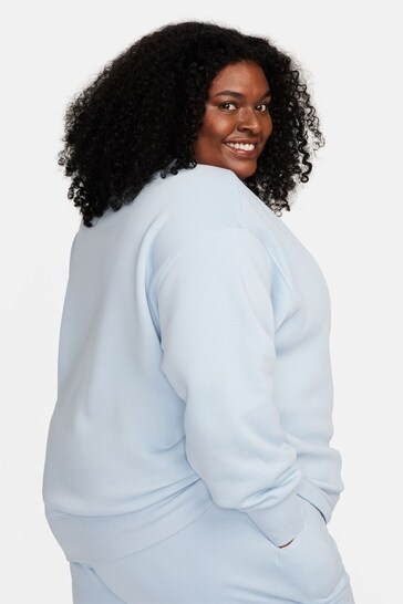 Nike Blue Oversized Curve Crew Sweatshirt