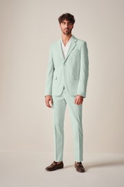 Mint Green Skinny Fit Motionflex Stretch Suit: Jacket - Image 2 of 12