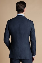 Charles Tyrwhitt Blue Linen Slim Fit Jacket - Image 2 of 5