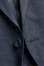 Charles Tyrwhitt Blue Linen Slim Fit Jacket - Image 5 of 5