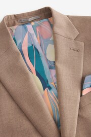 Marl Taupe Slim Fit Motionflex Stretch Suit: Jacket - Image 5 of 8