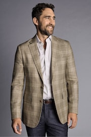 Charles Tyrwhitt Brown Slim Fit Check British Luxury Jacket - Image 1 of 5