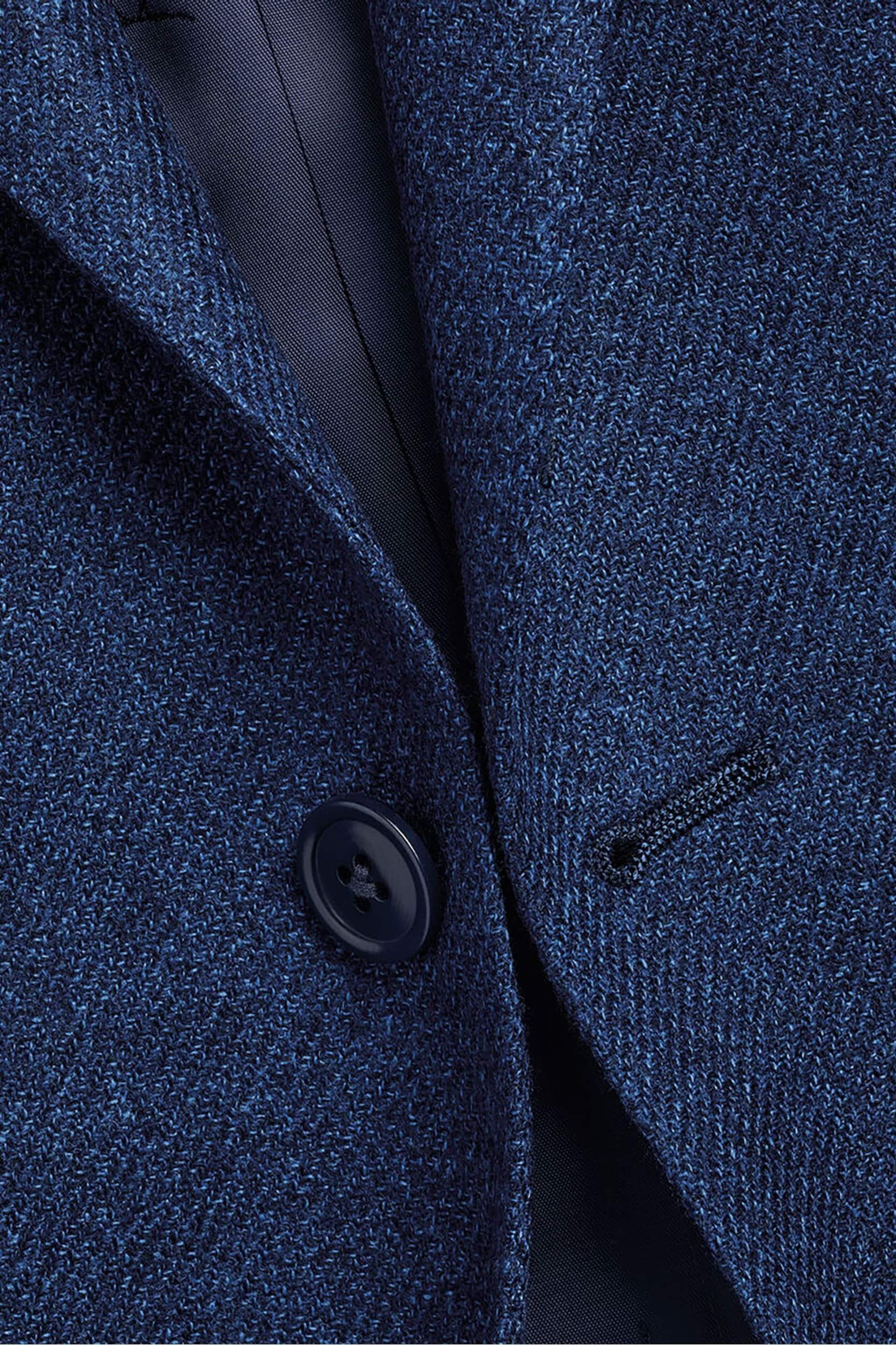 Charles Tyrwhitt Blue Twill Wool Silk Classic Fit Jacket - Image 5 of 5