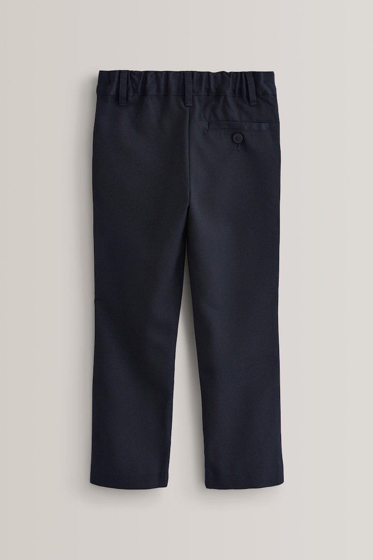 Navy Slim Waist School Formal Slim Leg Trousers (3-17yrs) - Image 2 of 8