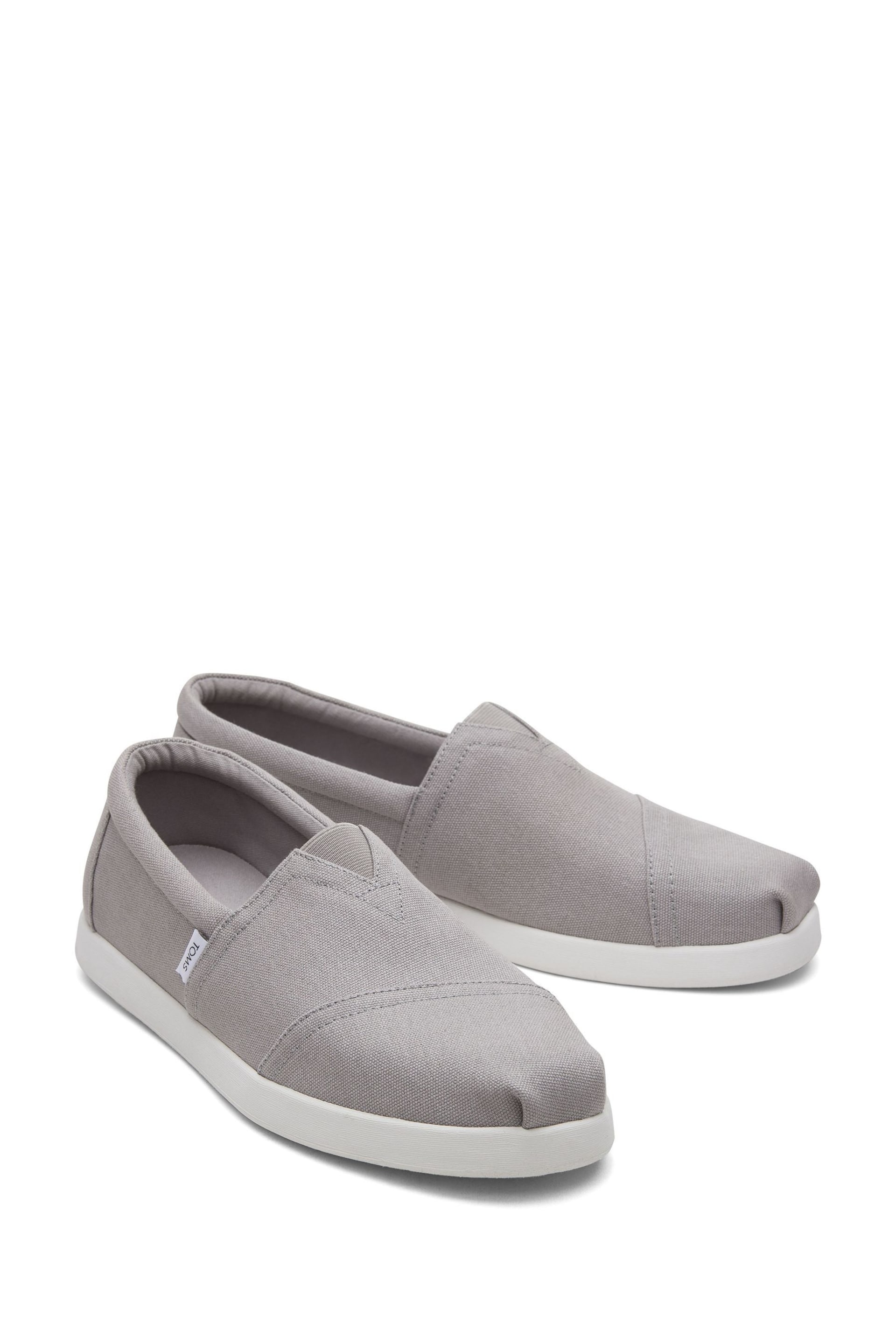 TOMS Grey Vegan Alpargata Forward Shoes In Drizzle - Image 4 of 6