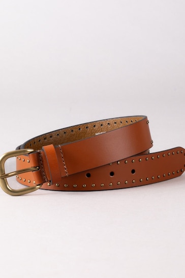 Lakeland Leather Sandale Studded Brown Belt