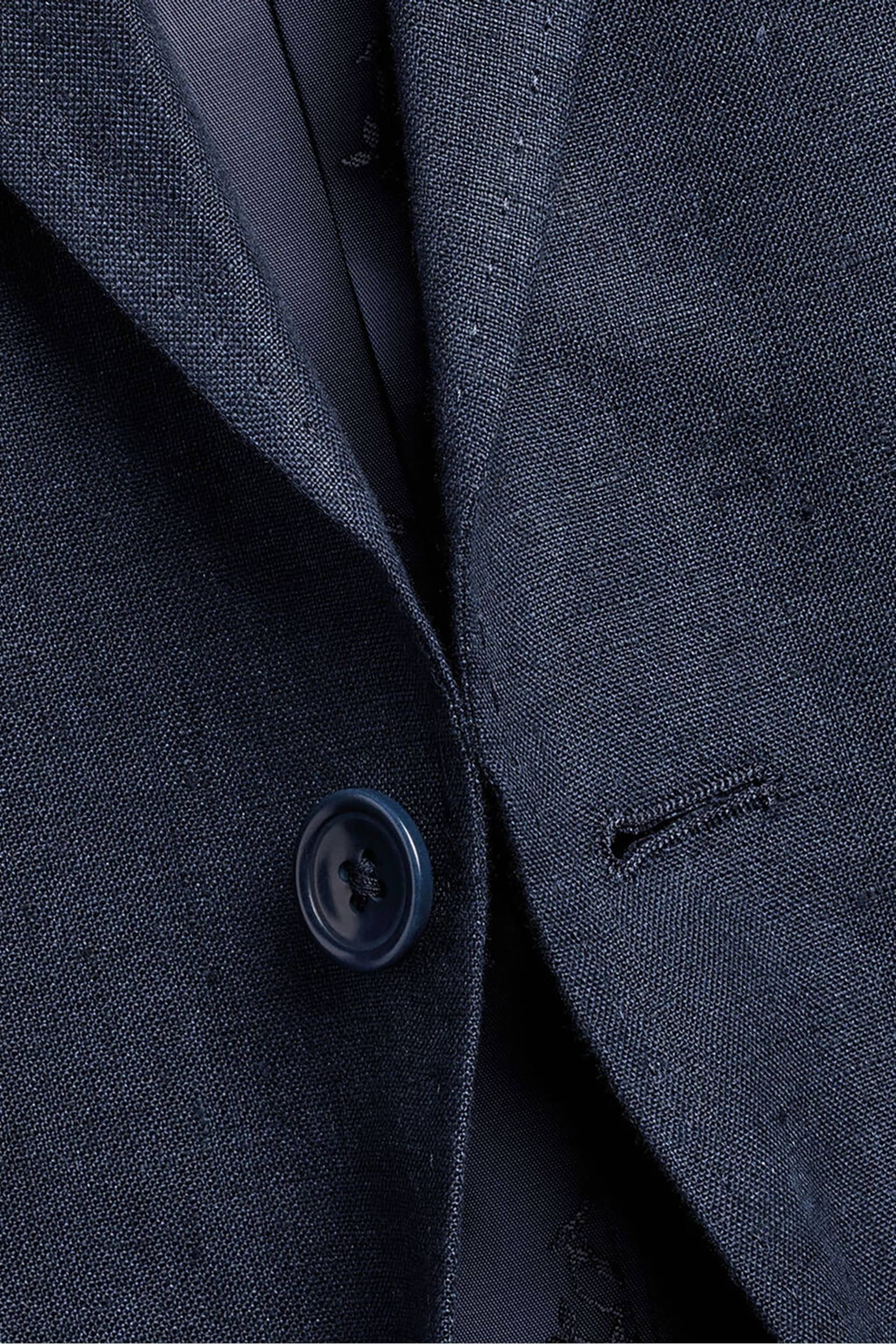 Charles Tyrwhitt Blue Linen Classic Fit Jacket - Image 2 of 5