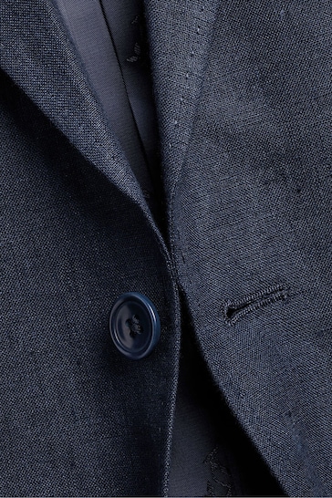 Charles Tyrwhitt Blue Linen Classic Fit Jacket