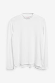 White High Neck Long Sleeve 100% Cotton Top - Image 4 of 4