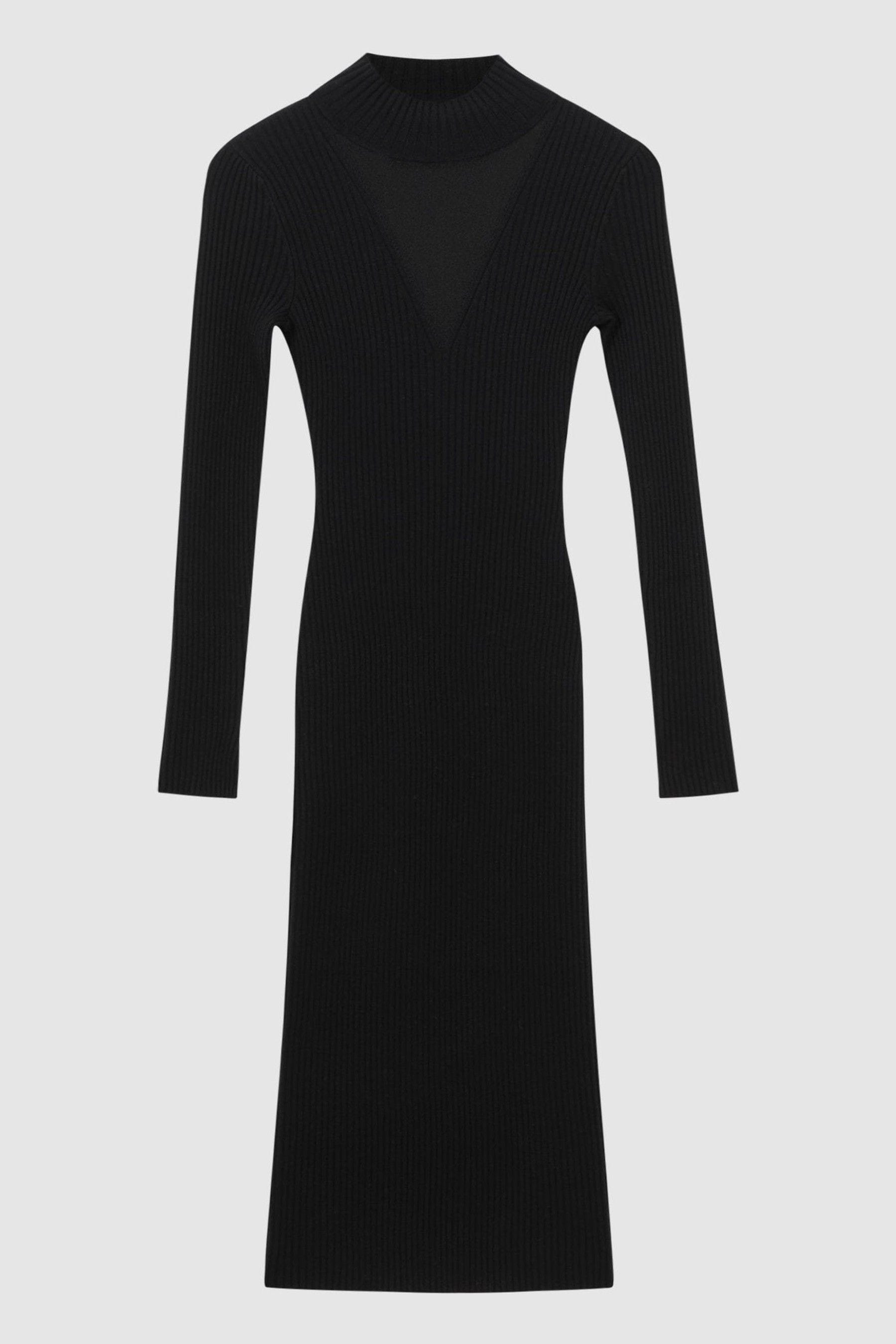 Mesh discount turtleneck dress