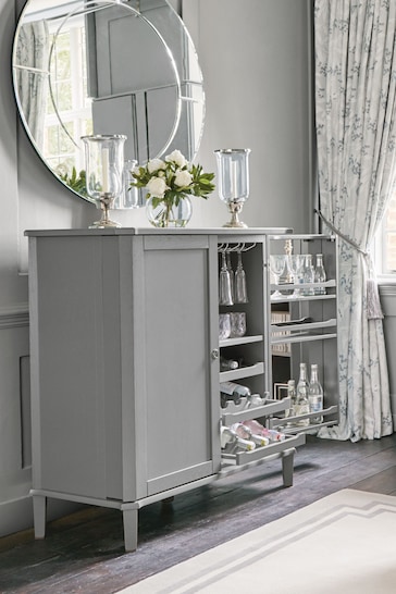 Laura Ashley Pale Charcoal Henshaw Drinks Cabinet