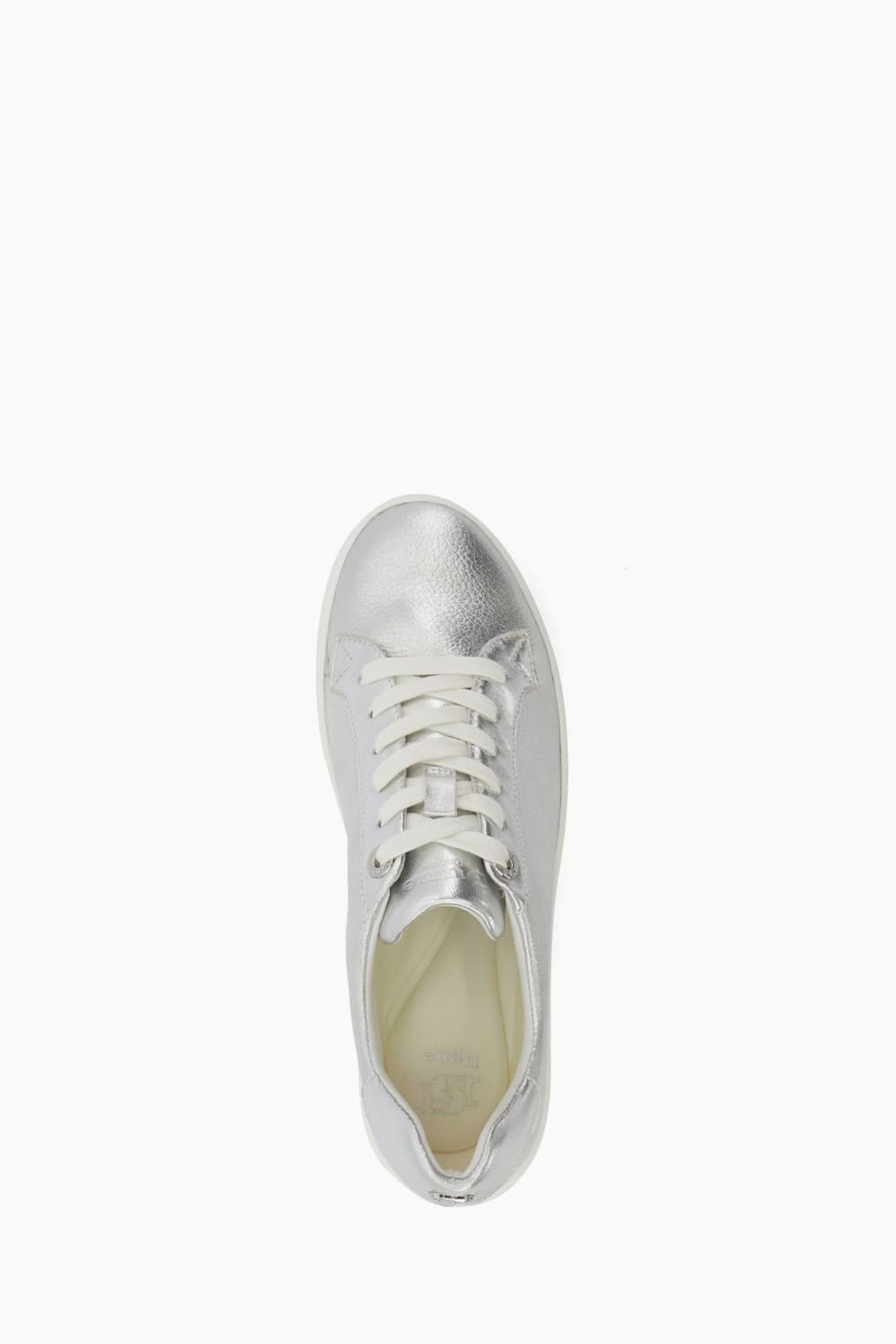 Dune London Silver Episode Flatform Sole Trainers