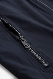 Navy Cotton Zip Up Shacket - Image 10 of 11