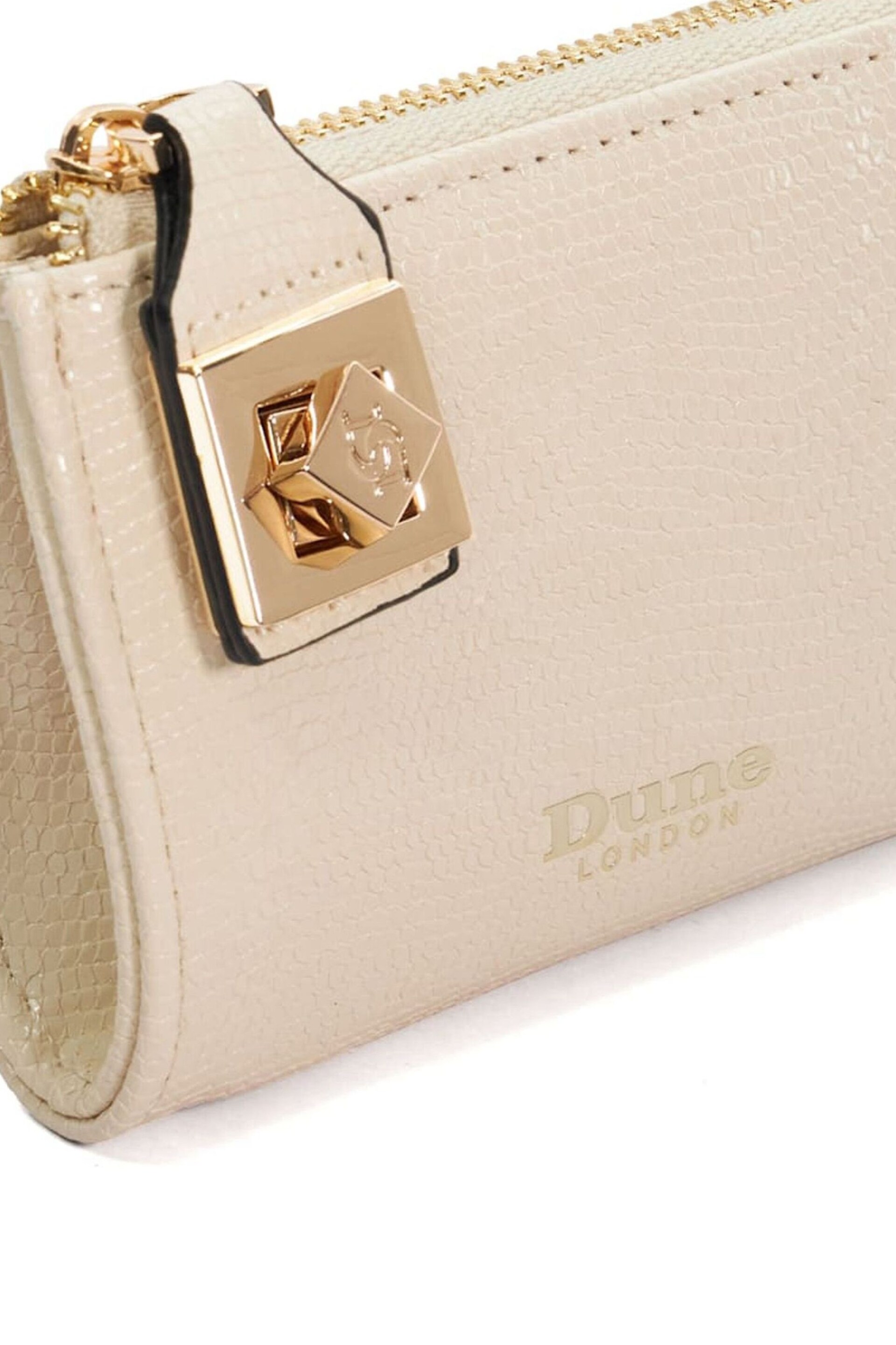 Dune London Cream Koined Turnlock Cardholder - Image 5 of 6