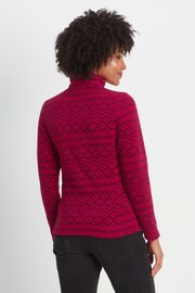 Tog 24 Pink Shepley Zip Neck Fairisle Pattern Fleece - Image 2 of 7