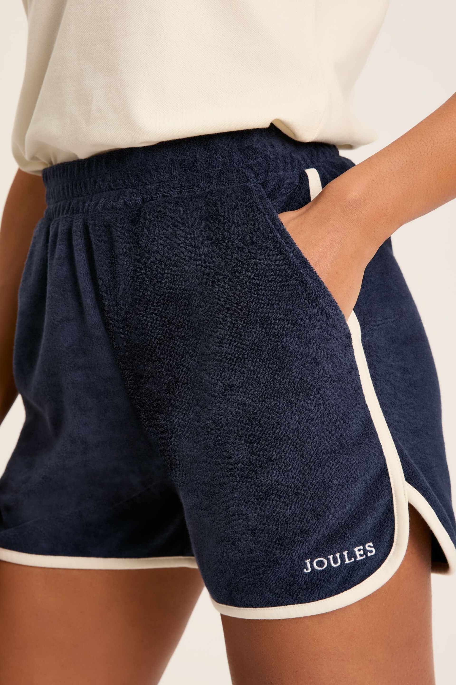 Joules Navy Blue Kingsley Towelling Shorts - Image 4 of 6