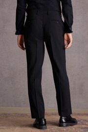 Black Regular Fit Signature Tollegno Italian Fabric Suit Trousers - Image 3 of 8