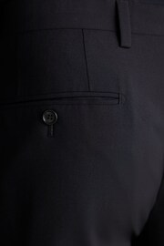 Black Regular Fit Signature Tollegno Italian Fabric Suit Trousers - Image 4 of 8