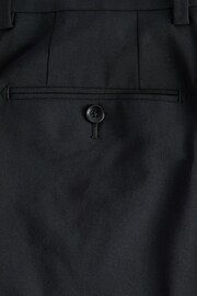 Black Regular Fit Signature Tollegno Italian Fabric Suit Trousers - Image 7 of 8