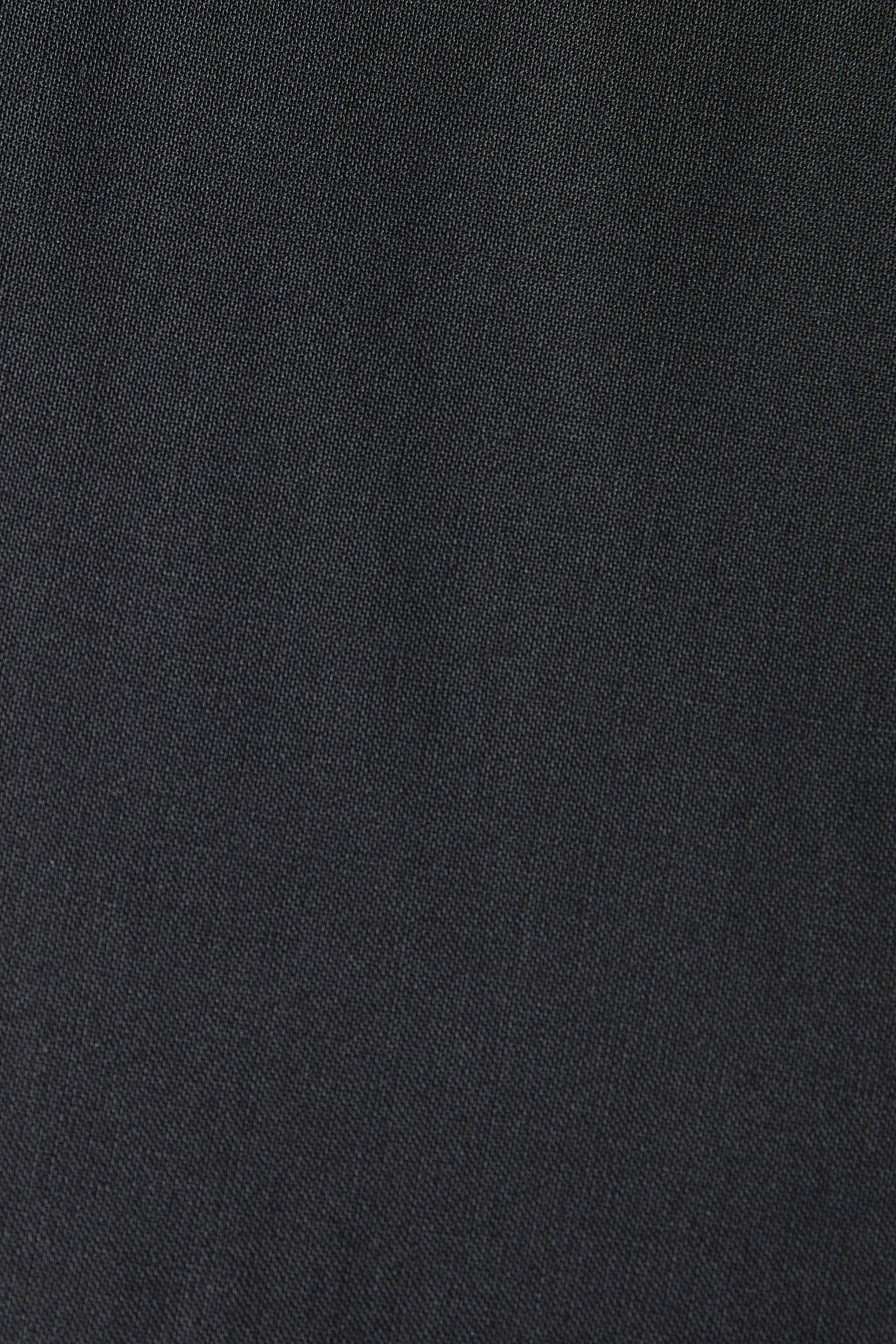 Black Regular Fit Signature Tollegno Italian Fabric Suit Trousers - Image 8 of 8