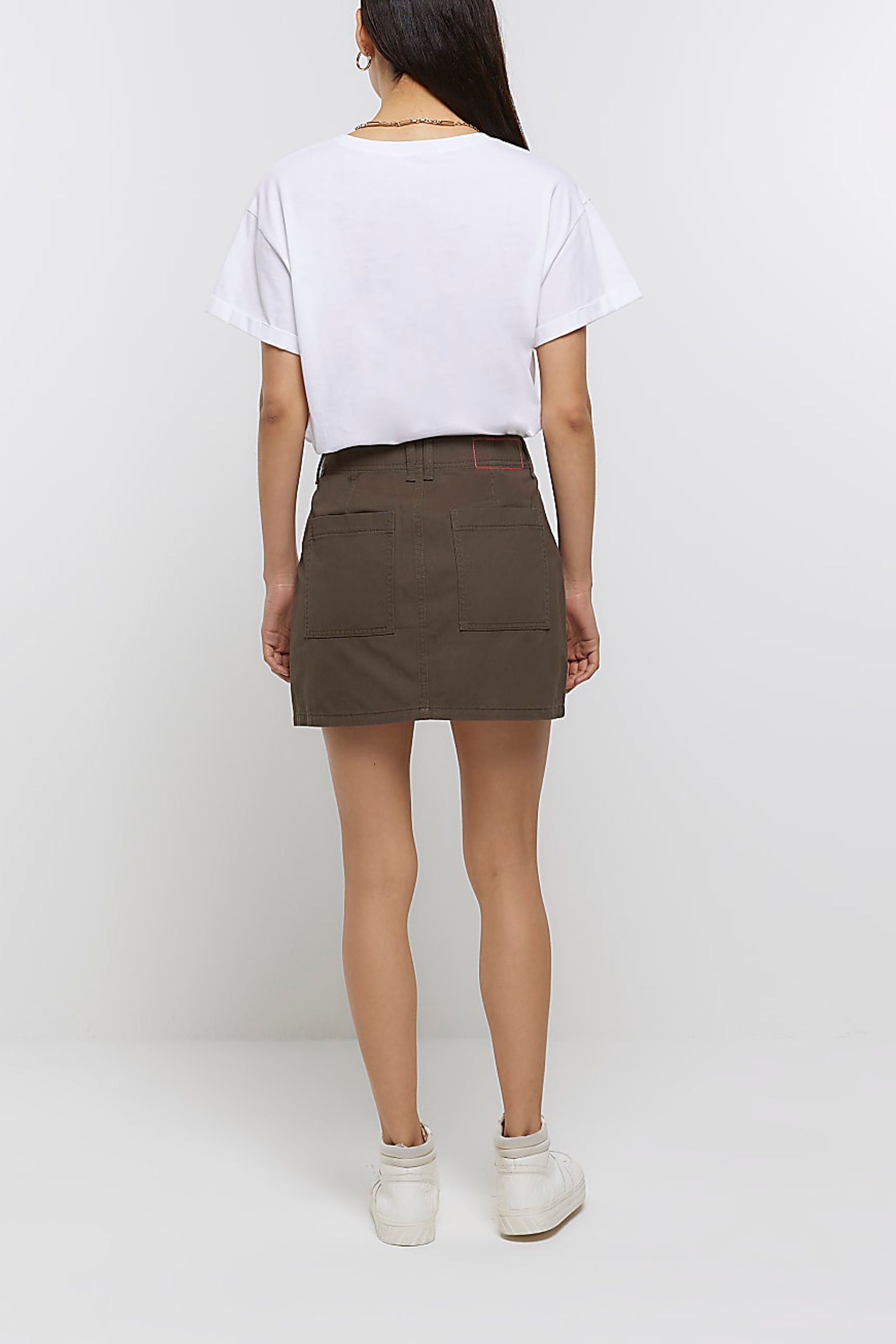 Buy River Island Khaki Green Cargo Mini Skirt from Next Austria