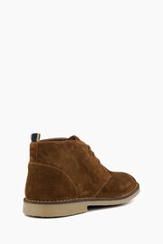Dune London Brown Cashed Chukka Boots - Image 5 of 6