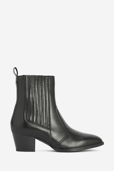 Barbour® Black Leather Elsa Western Chelsea Boots