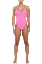 Nike Pink Terry One Piece Swimsuit - Image 3 of 5