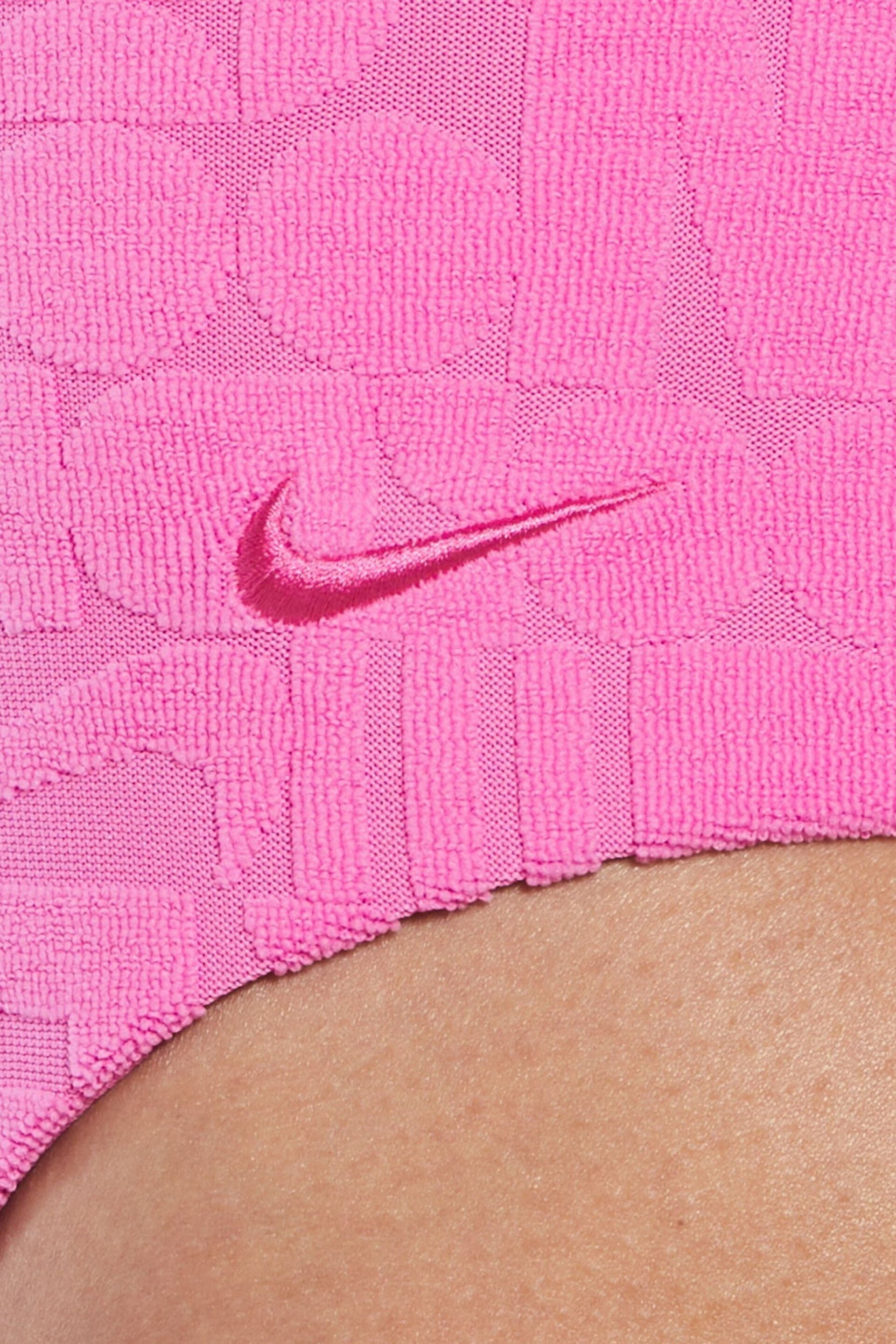 Nike Pink Terry One Piece Swimsuit - Image 4 of 5