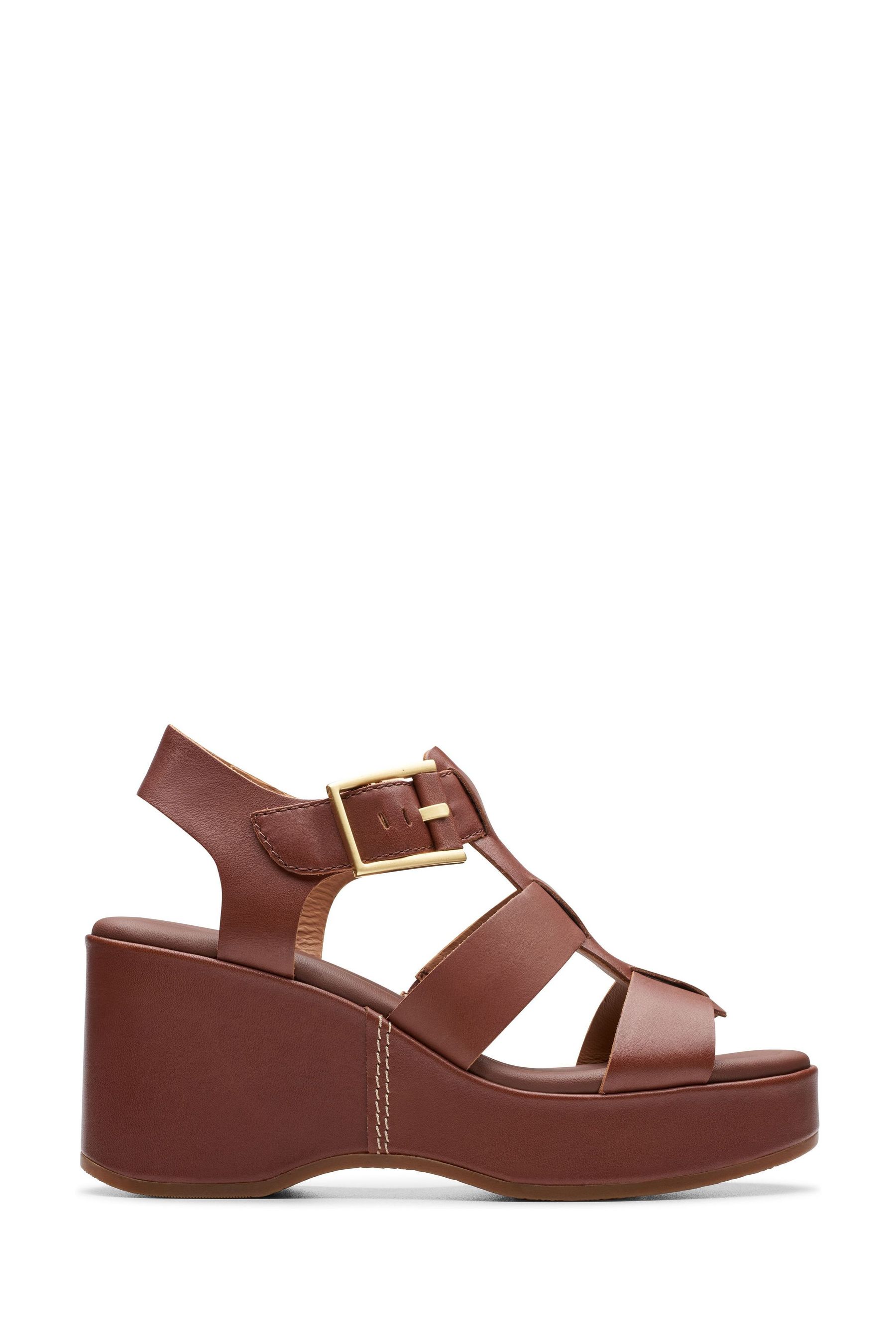 Clarks Brown Leather Manon Cove Sandals