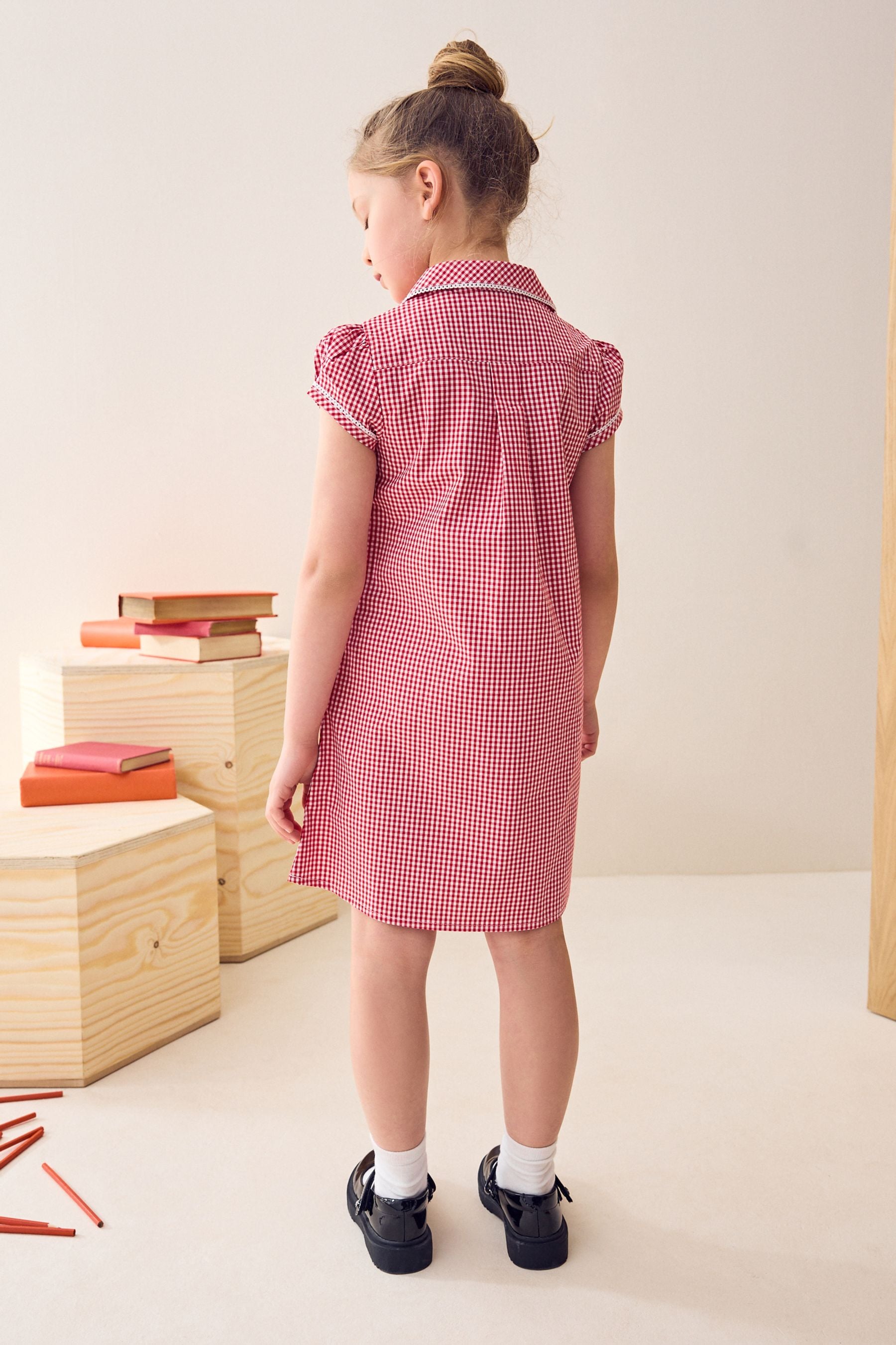 Gingham button dress outlet