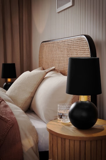 Black Rae Touch Table Lamp