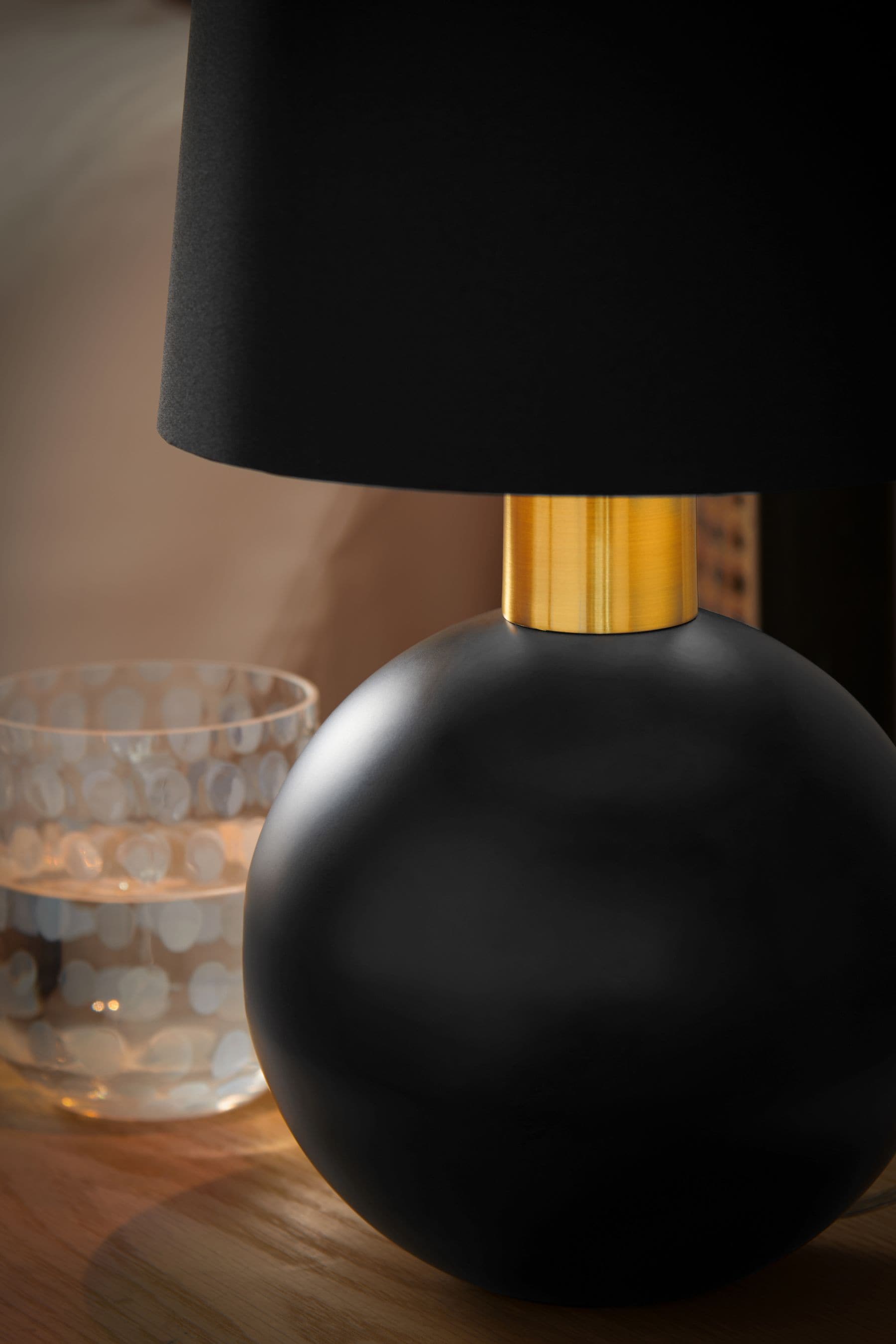 Black Rae Touch Table Lamp