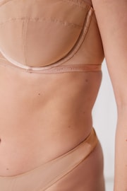self. Almond Non Pad Wired Strapless Mesh Bra - Image 6 of 6