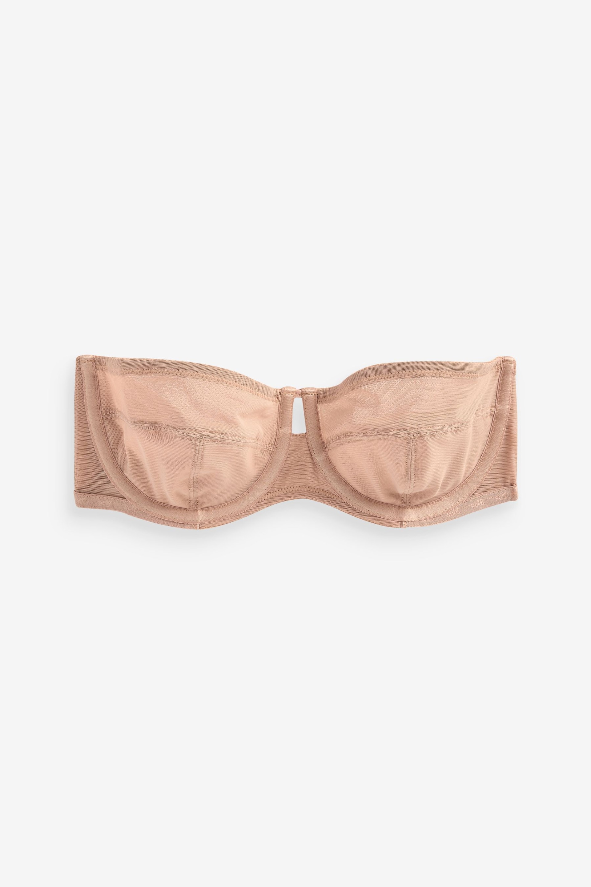 self. Almond Non Pad Wired Strapless Mesh Bra - Image 7 of 8