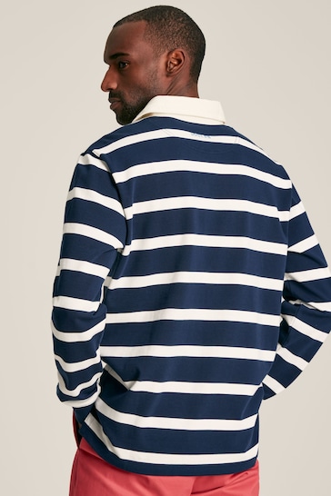 Joules Onside Navy/White Striped Rugby Shirt